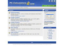Tablet Screenshot of pc-calculators.com